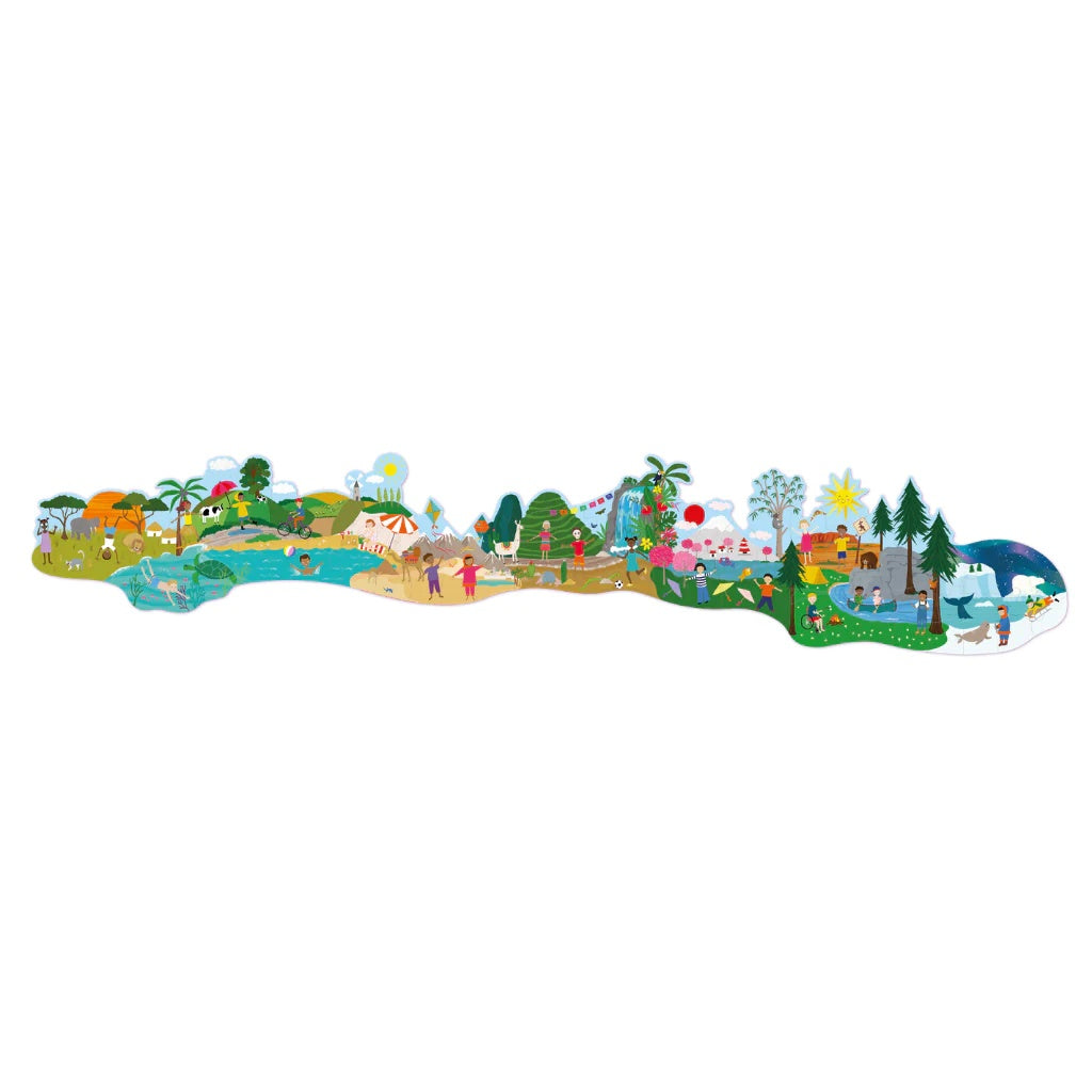 One World 60 Piece Giant Floor Puzzle with Pop Out Pieces - Anilas UK