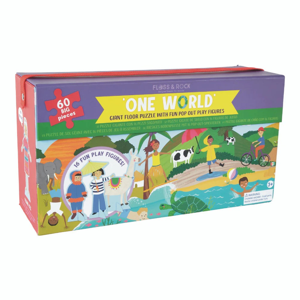 One World 60 Piece Giant Floor Puzzle with Pop Out Pieces - Anilas UK