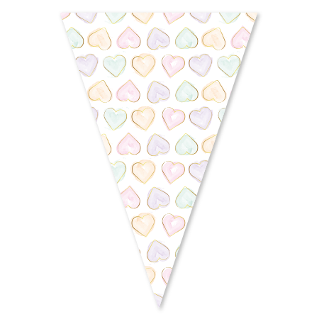 Watercolours Hearts Paper Bunting Banner, 6m