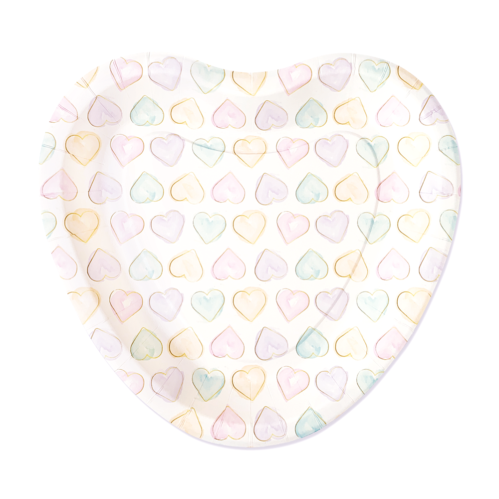 Anila's Watercolours Hearts Party Pack for 16 people