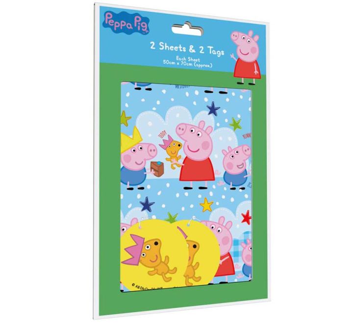 Peppa Pig wrapping paper and gift tags - Anilas UK