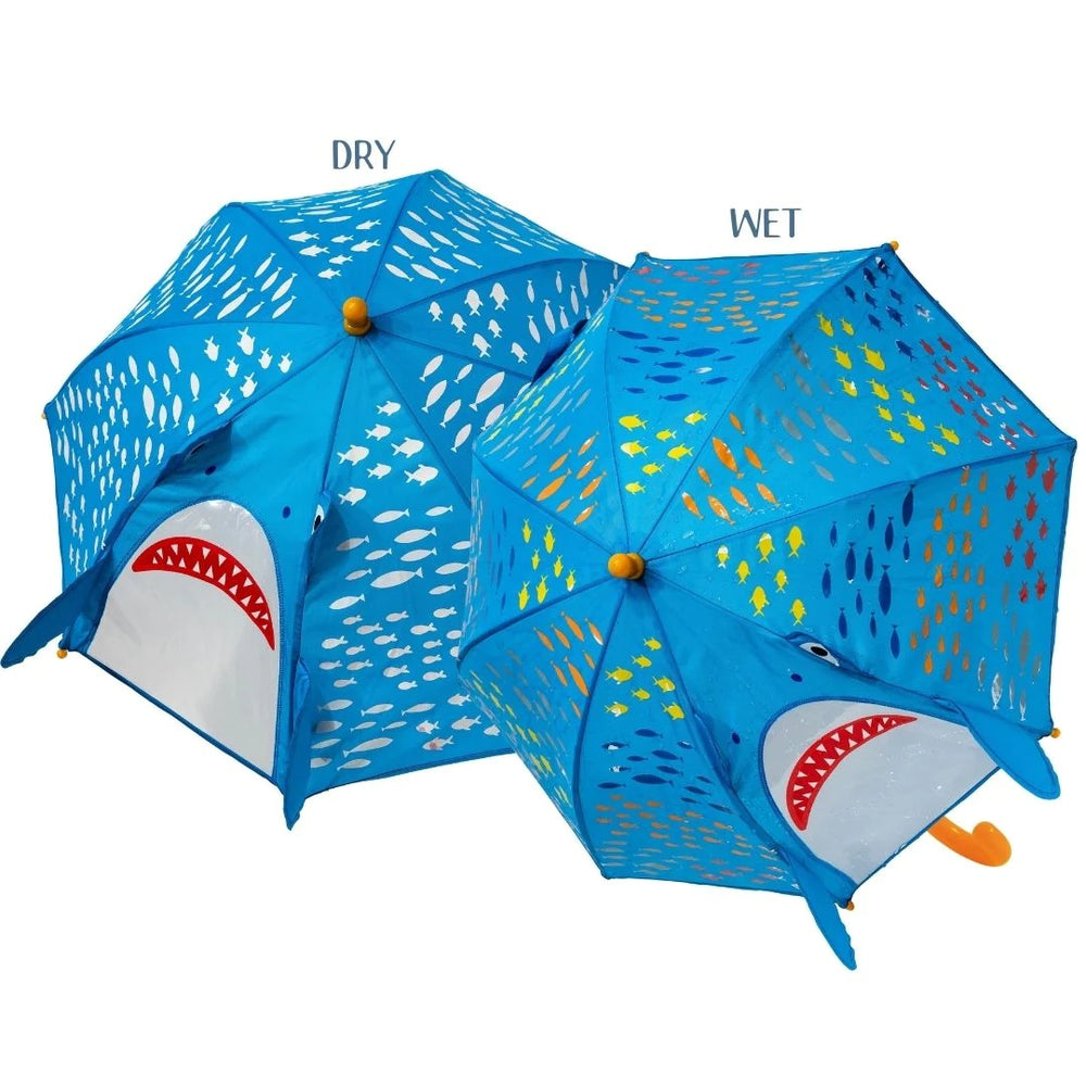 Children's Colour Changing 3D Shark Umbrella - Anilas UK