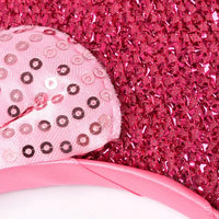 
              Sparkly Pink Mouse Ears with Sequin Bow Headband - Anilas UK
            