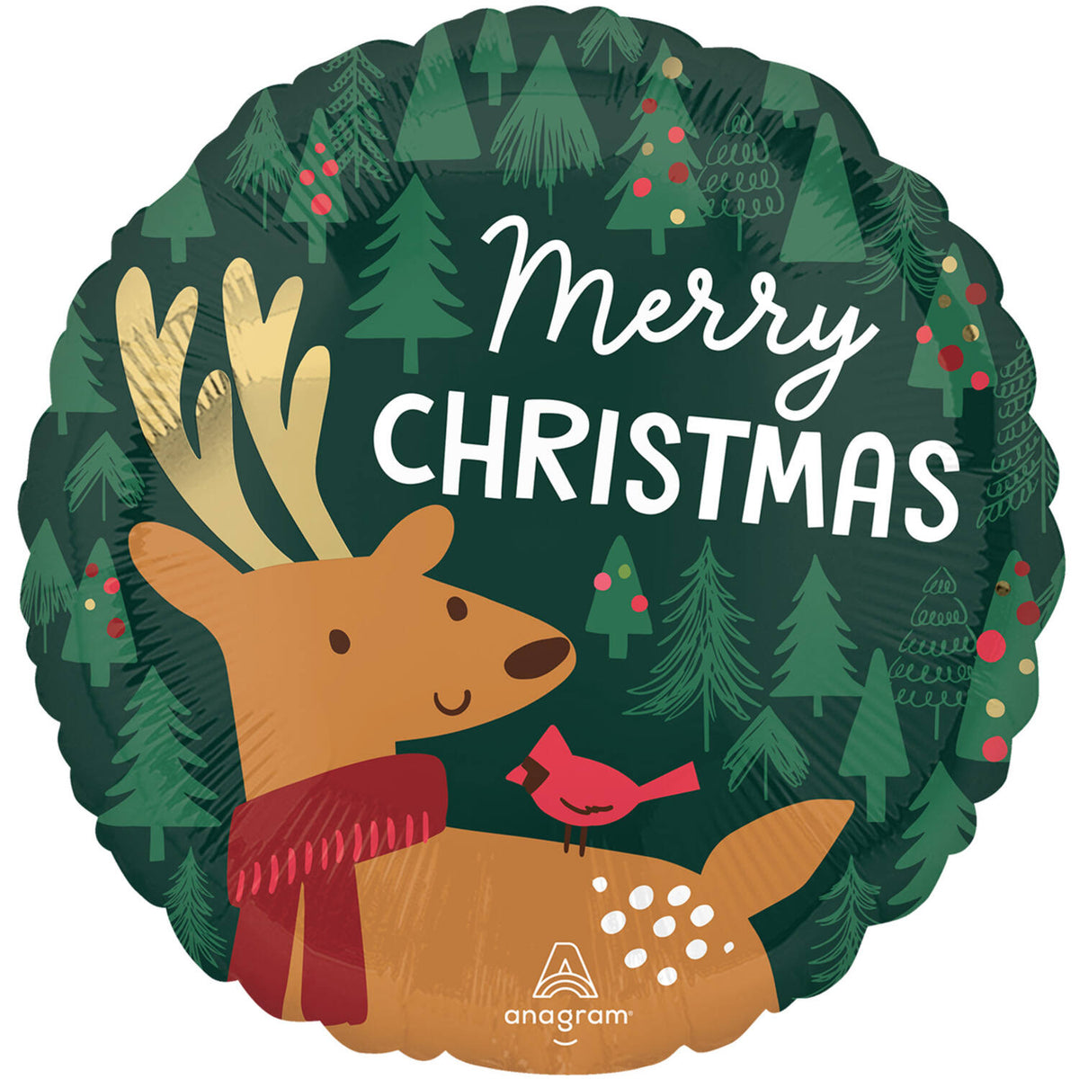 Christmas Reindeer Foil Balloon 45 cm