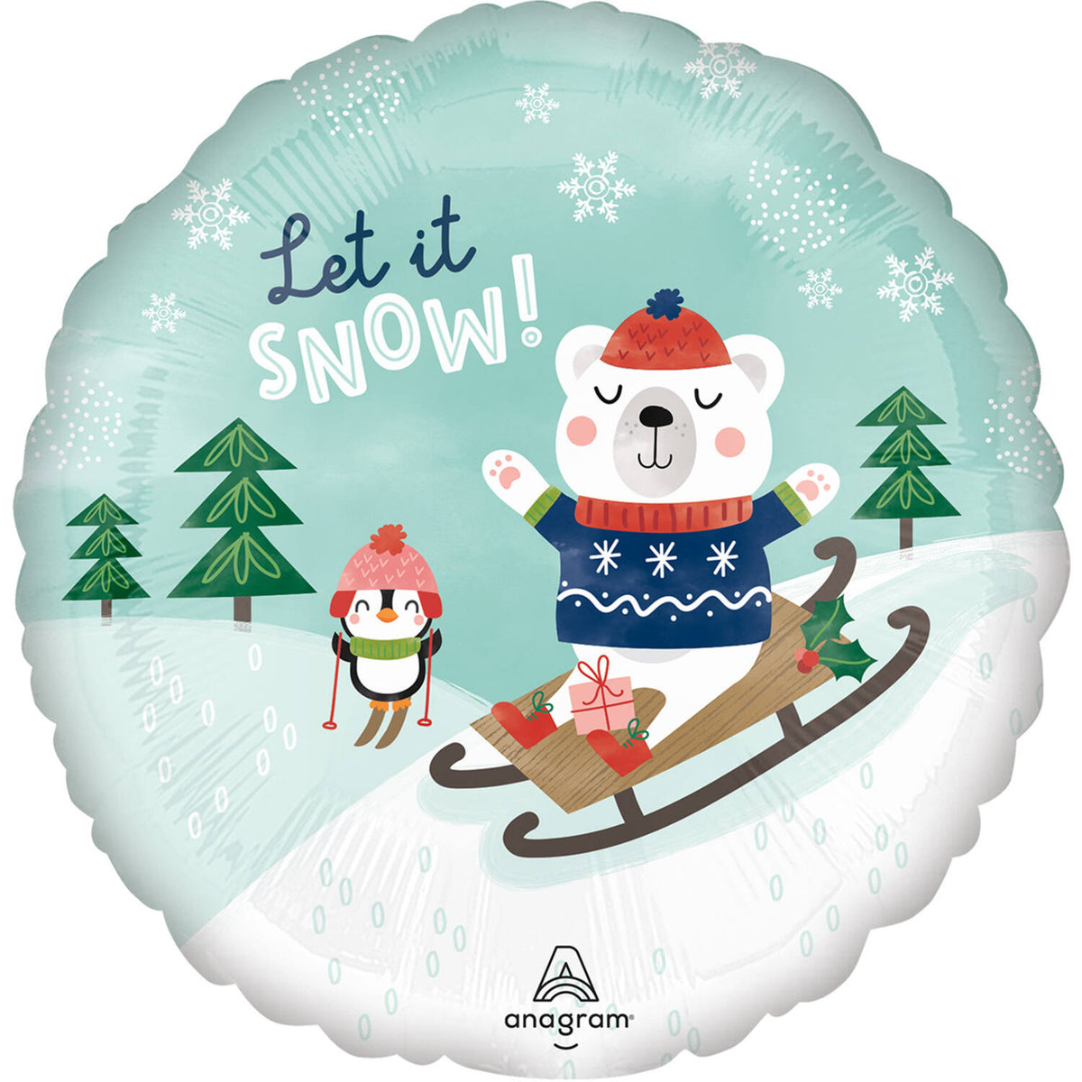 Let it Snow Foil Balloon 45 cm