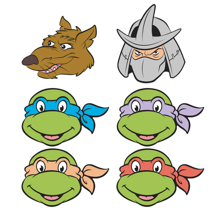 Teenage Mutant Ninja Turtles Party Masks (pack of 6) - Anilas UK