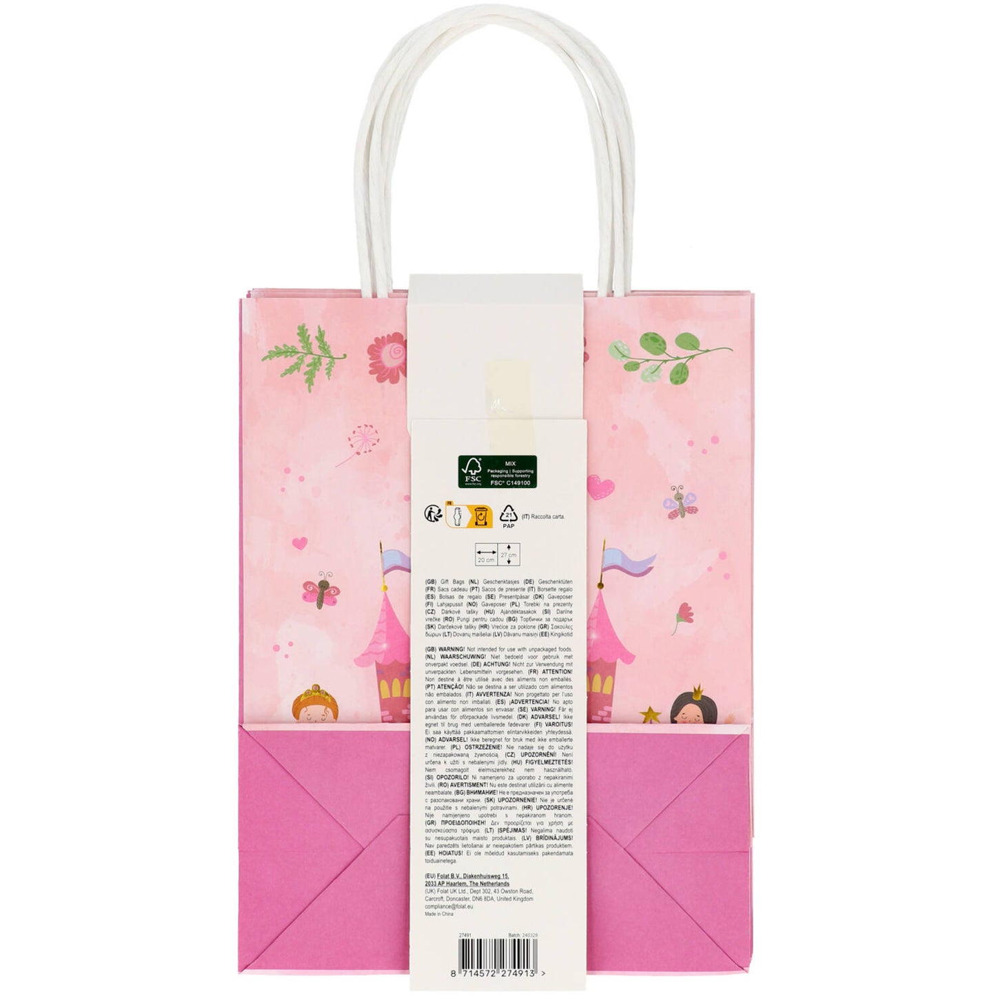 Pretty Princess Gift Bags (20x27 cm) - Anilas UK