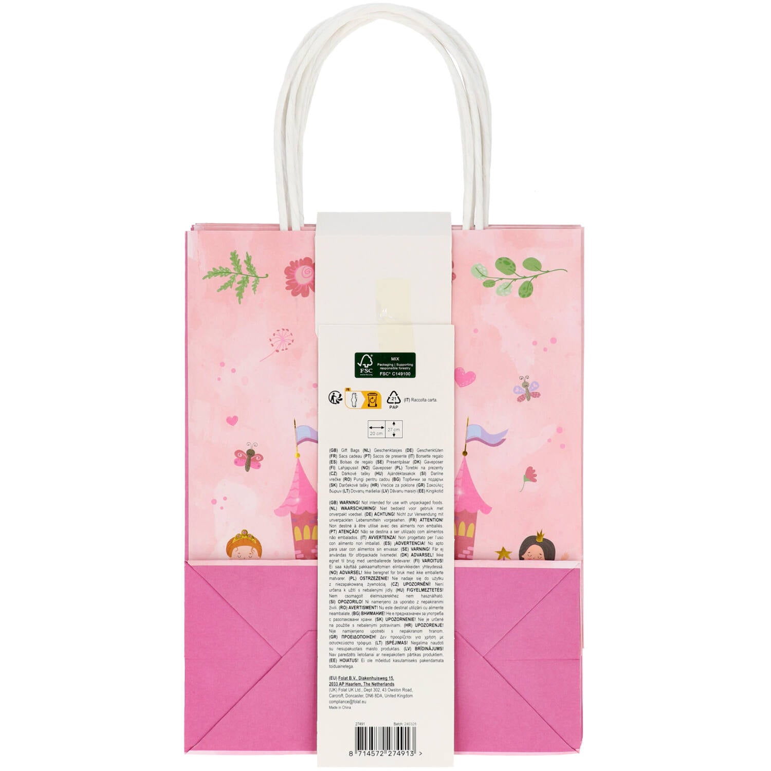 Pretty Princess Gift Bags (20x27 cm) - Anilas UK