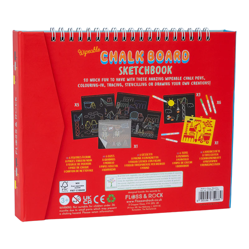 Construction Chalk Board Sketchbook - Anilas UK