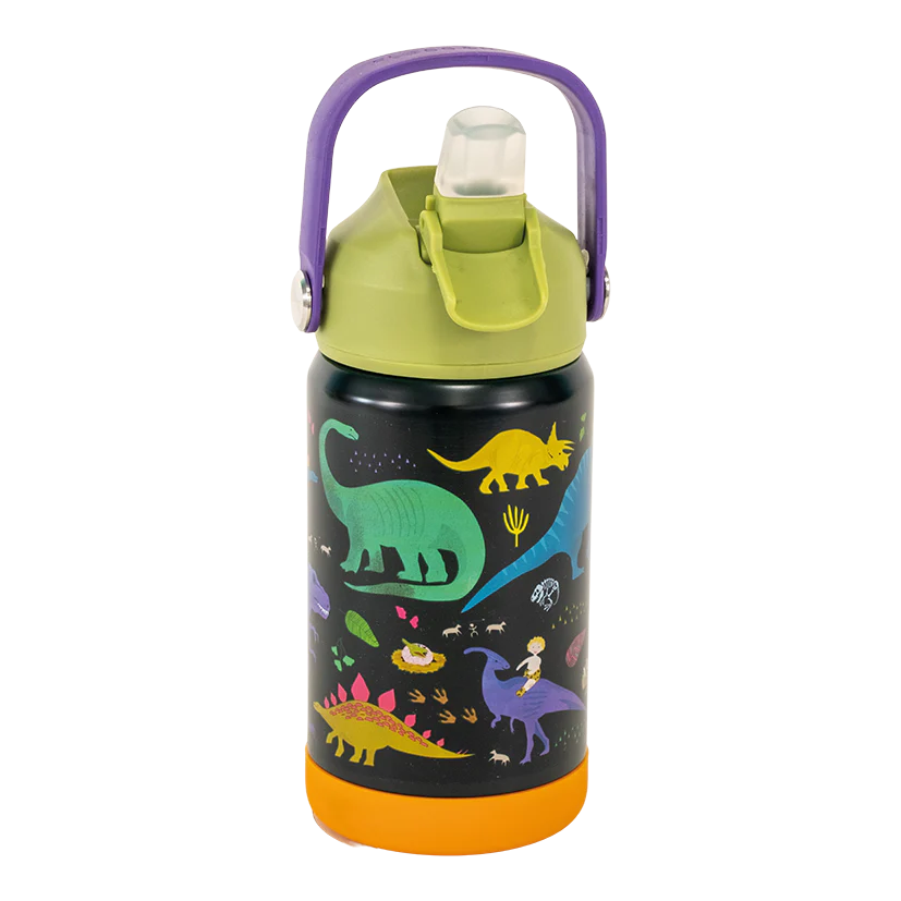 Floss & Rock Dinosaur  - Stainless Streel Children's Water / Drinks Bottle - Anilas UK