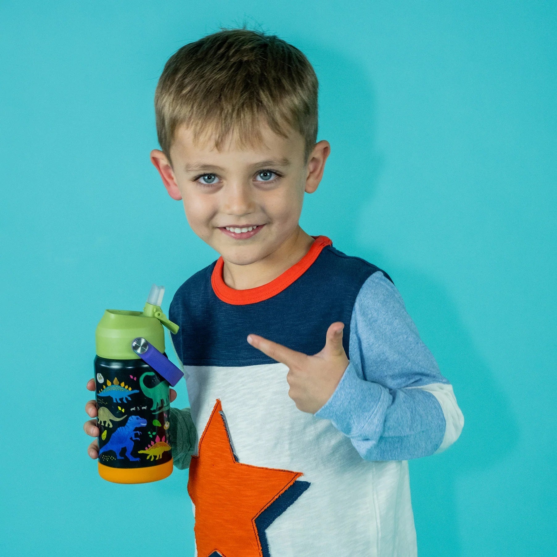 Floss & Rock Dinosaur  - Stainless Streel Children's Water / Drinks Bottle - Anilas UK