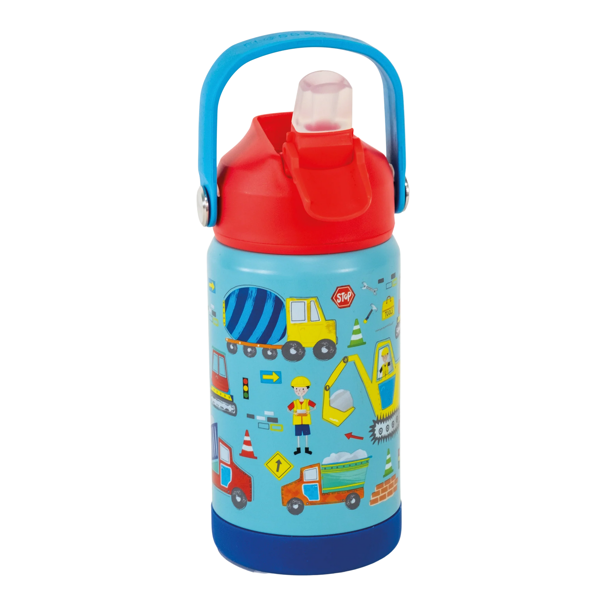 Floss & Rock Construction Theme Stainless Steel Children's Drinks / Water Bottle 14.1 fl oz - Anilas UK
