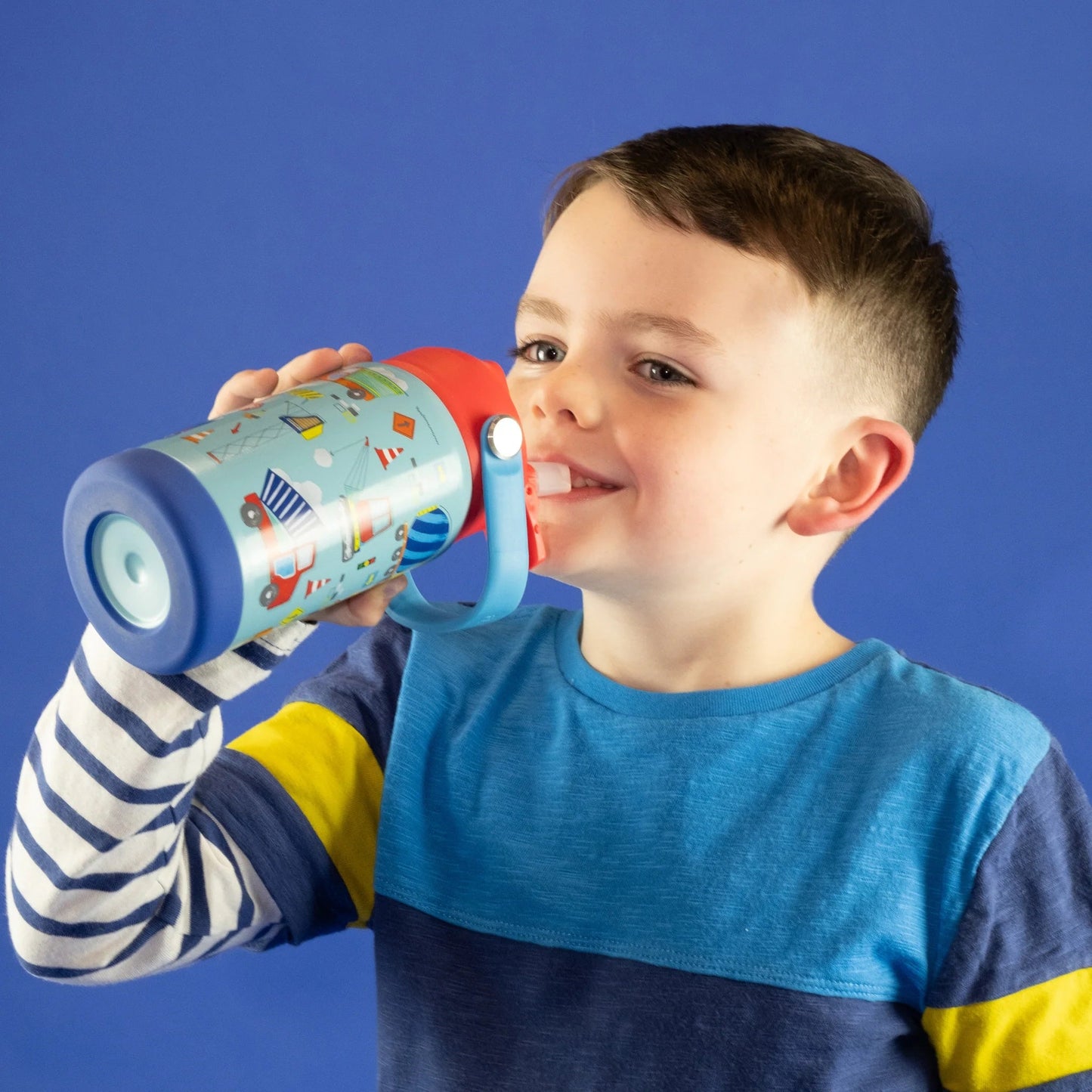 Floss & Rock Construction Theme Stainless Steel Children's Drinks / Water Bottle 14.1 fl oz - Anilas UK