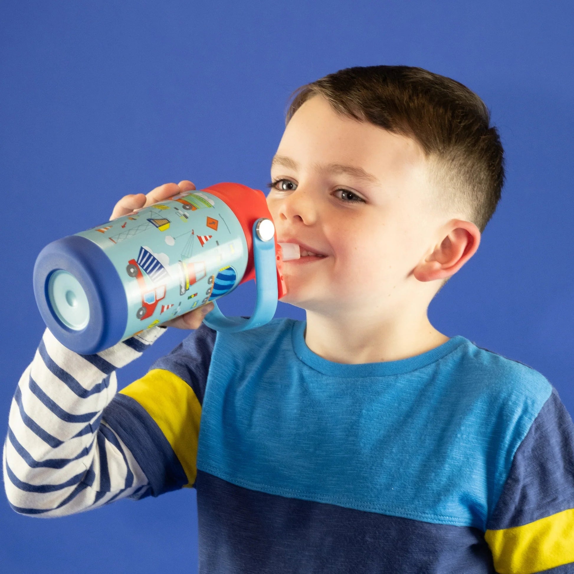 Floss & Rock Construction Theme Stainless Steel Children's Drinks / Water Bottle 14.1 fl oz - Anilas UK