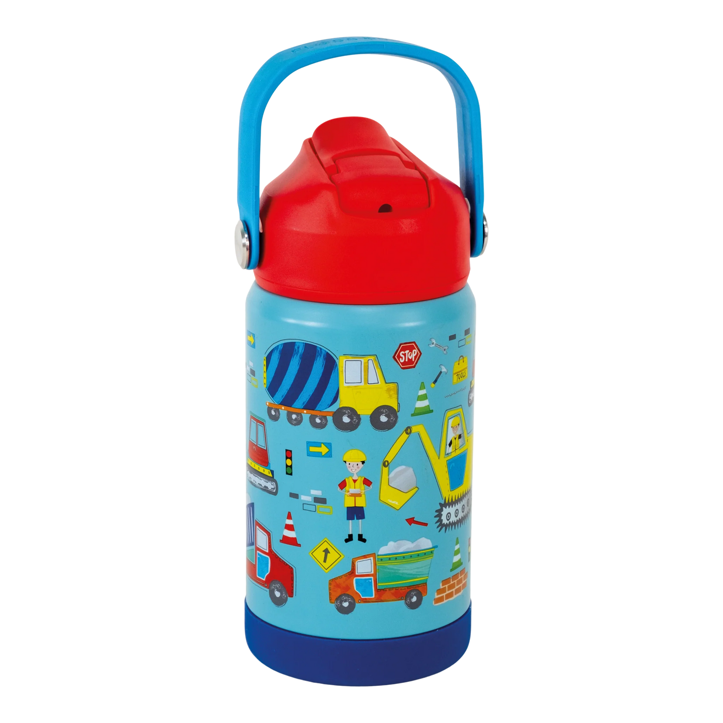 Floss & Rock Construction Theme Stainless Steel Children's Drinks / Water Bottle 14.1 fl oz - Anilas UK
