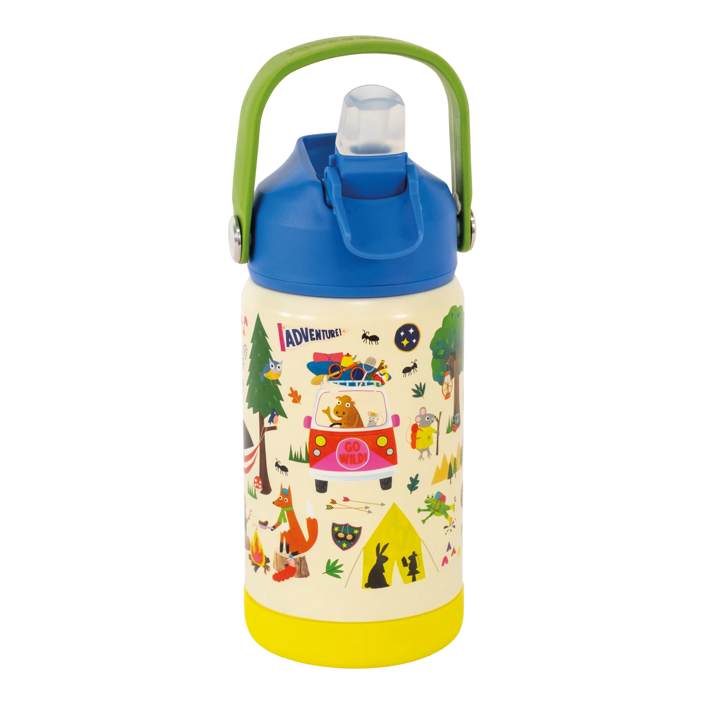 Floss & Rock Adventure Theme Children's Stainless Steel Drinks / Water Bottle - 14.01 oz - Anilas UK