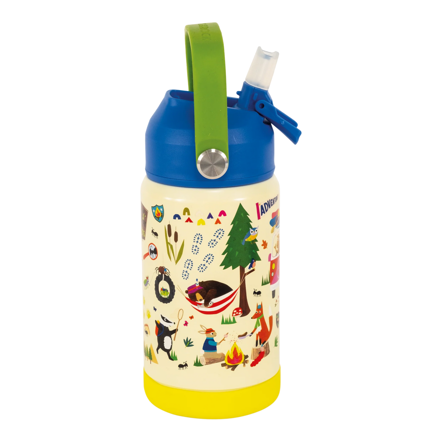 Floss & Rock Adventure Theme Children's Stainless Steel Drinks / Water Bottle - 14.01 oz - Anilas UK
