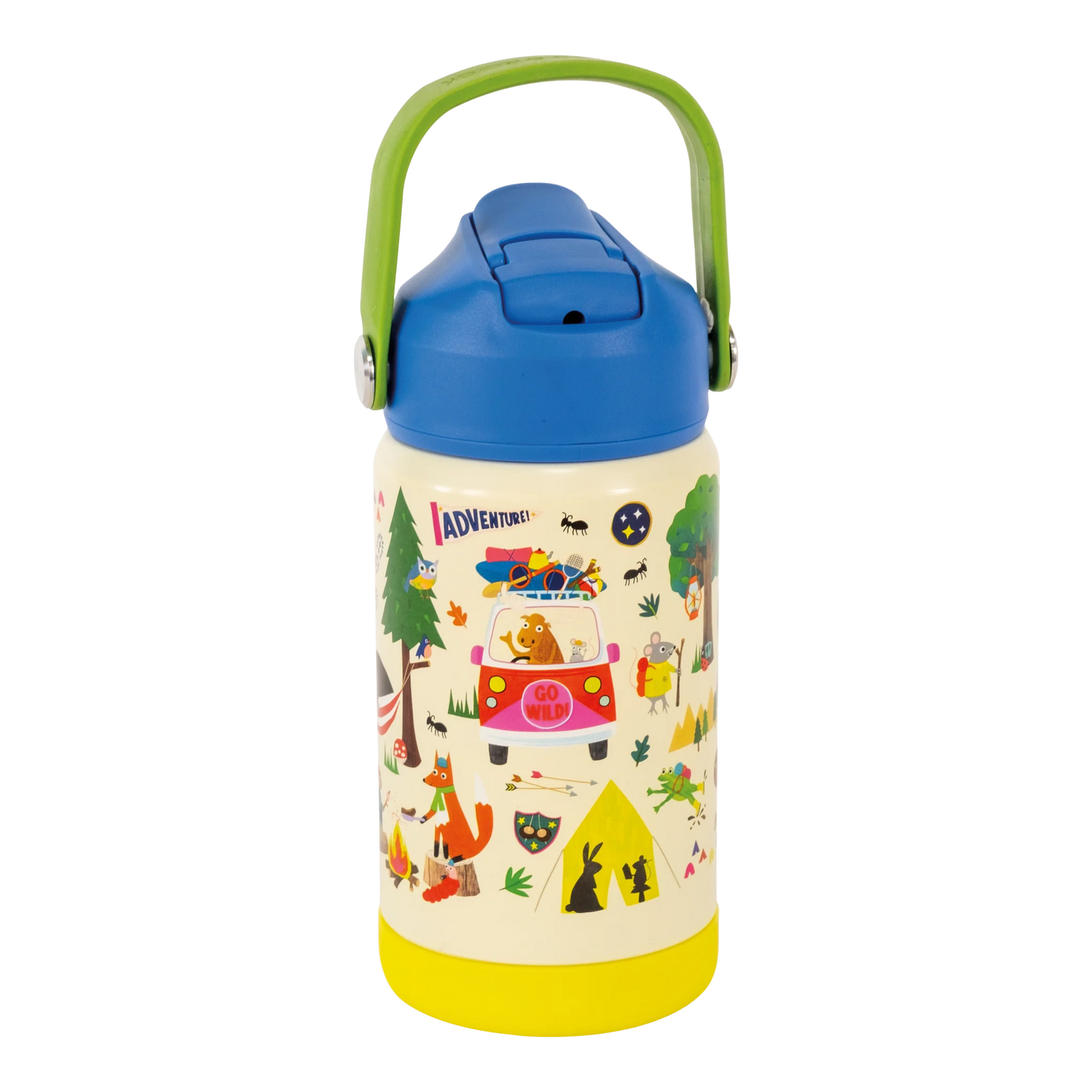 Floss & Rock Adventure Theme Children's Stainless Steel Drinks / Water Bottle - 14.01 oz - Anilas UK