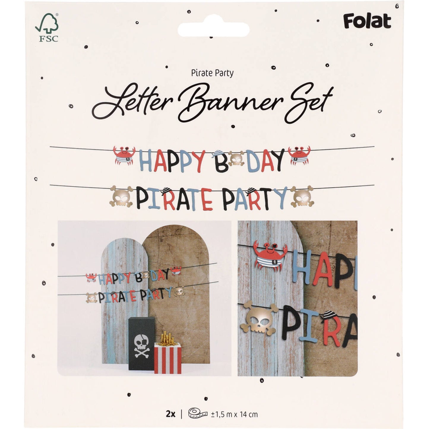Pirate Party Letter Banner Set (1.5 meters) - Anilas UK