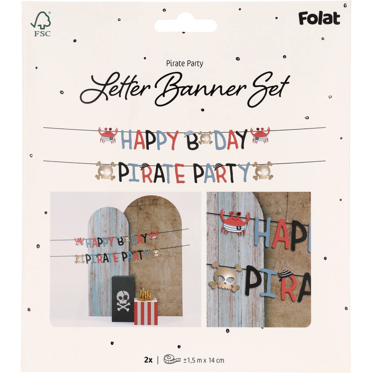 Pirate Party Letter Banner Set (1.5 meters) - Anilas UK