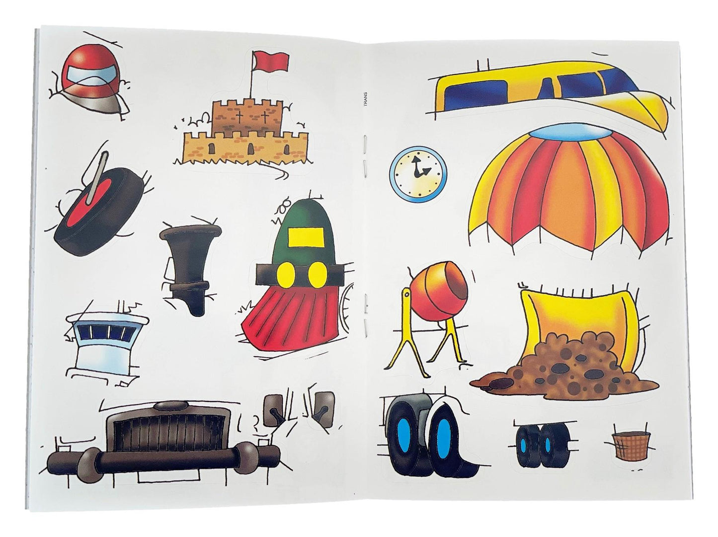 Mini Transport Sticker Activity Books - 1 Book - Anilas UK
