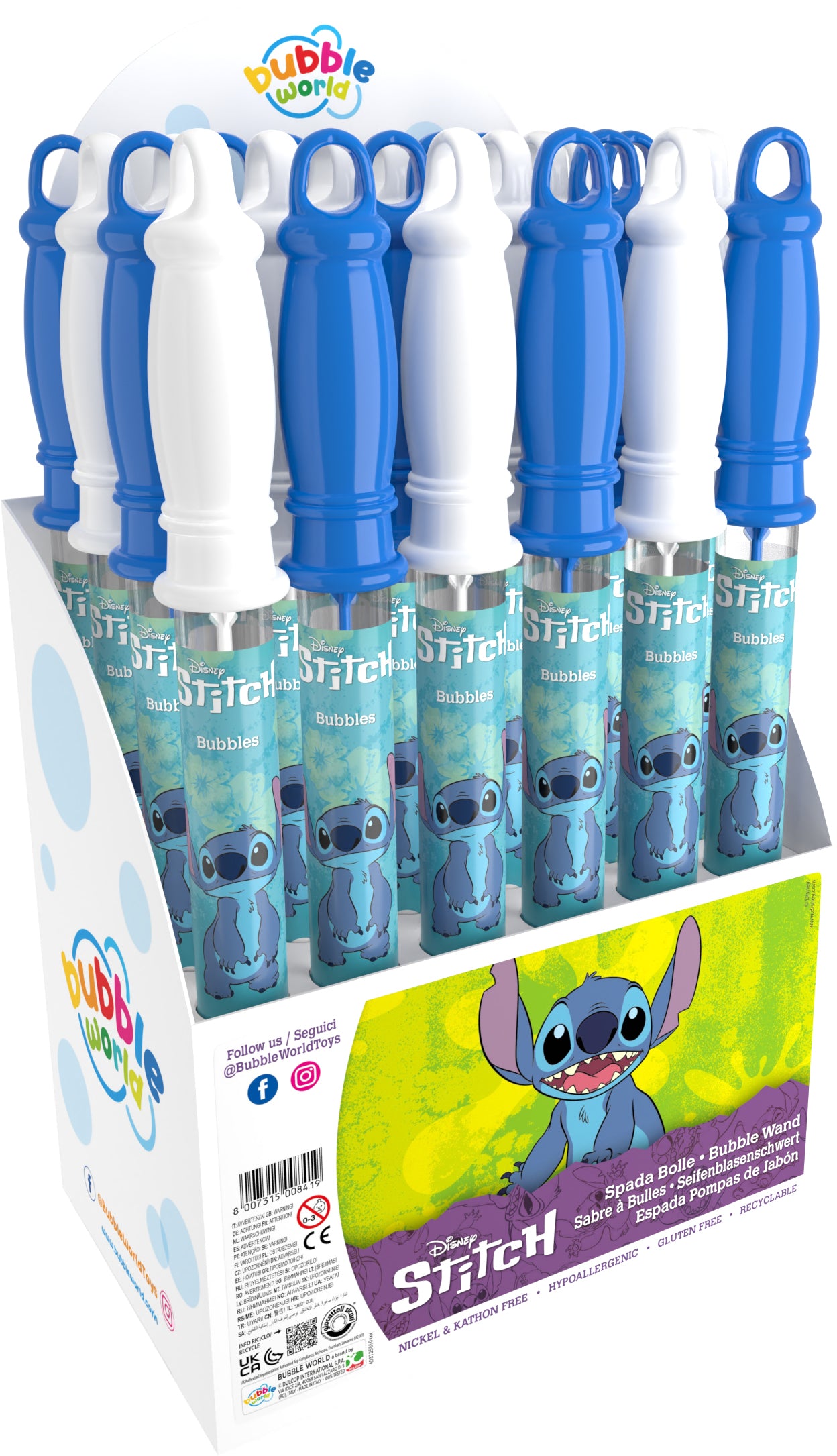 Disney Stitch Bubble Sword – 120ml Wand - Anilas UK