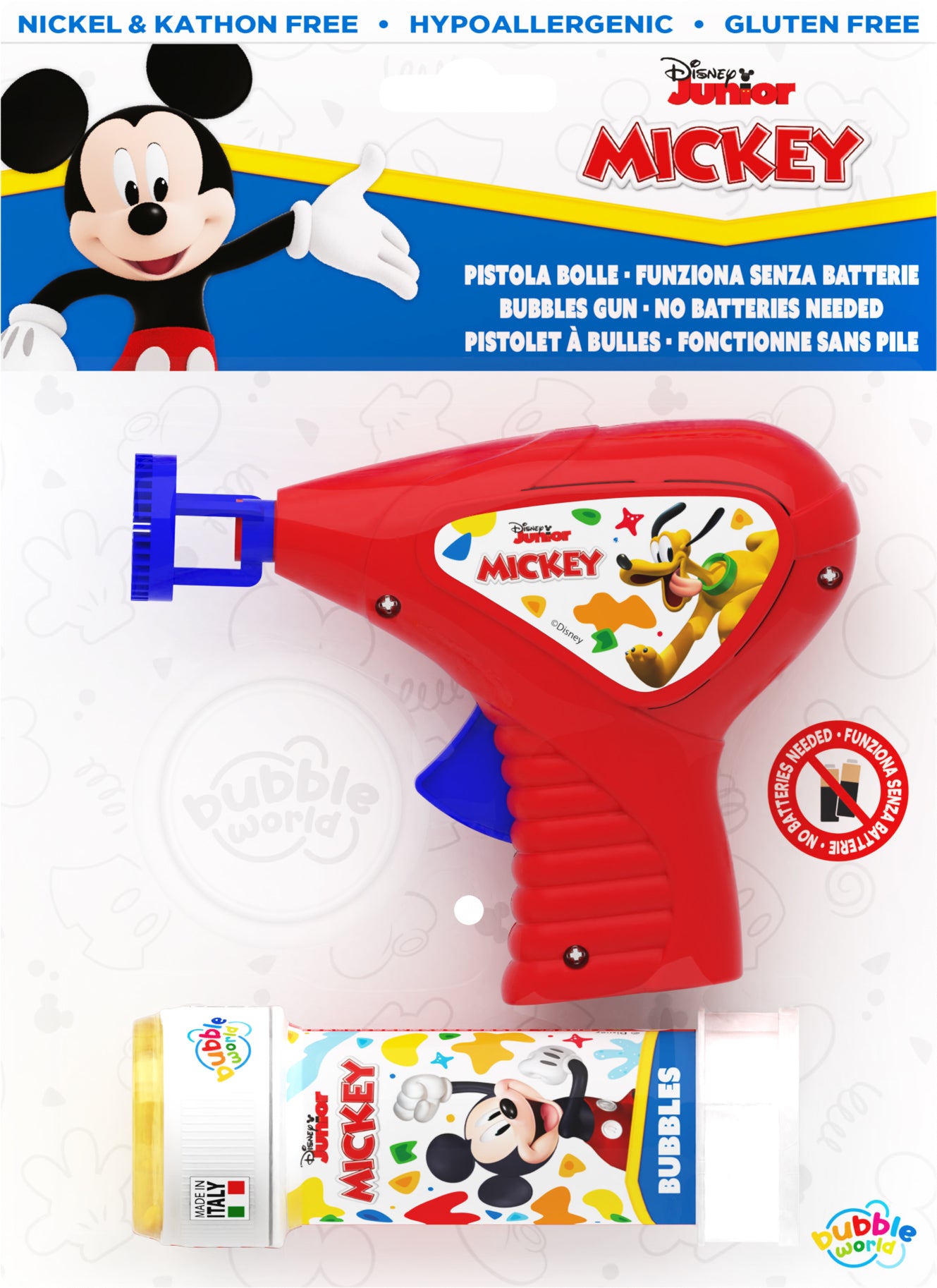 Mickey Mouse Bubble Gun with 60ml Bubble Tub - Anilas UK