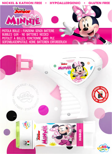 Minnie Mouse Bubble Gun with 60ml Bubble Tub - Anilas UK