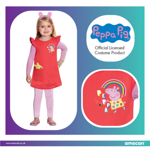 Peppa Pig Fancy Dress Costume including headband, leggings and teddy - Anilas UK