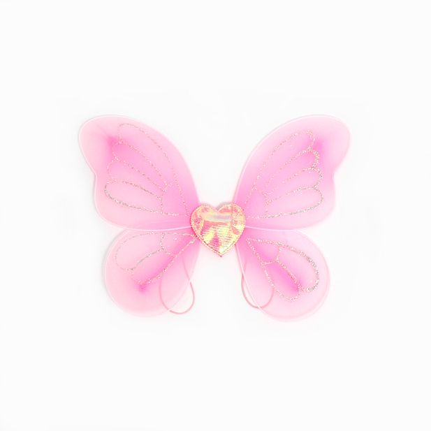 Small Sparkly Pink Fairy Wings 32 x 26cm - Anilas UK
