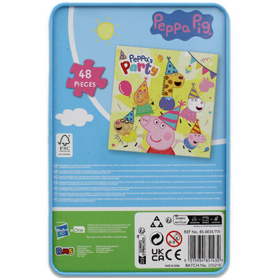 Peppa Pig's 48 Piece Wooden Puzzle Tin - Anilas UK