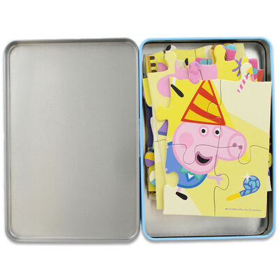 Peppa Pig's 48 Piece Wooden Puzzle Tin - Anilas UK