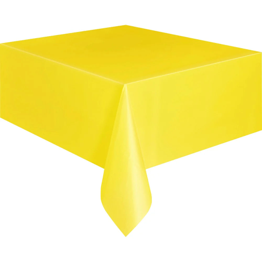 Sunflower Yellow Plastic Table Cover (137x274 cm) - Anilas UK