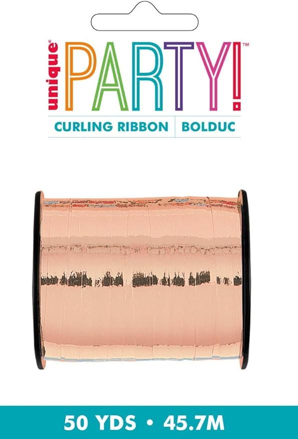 Rose Gold Curling Ribbon (50yds) - Anilas UK