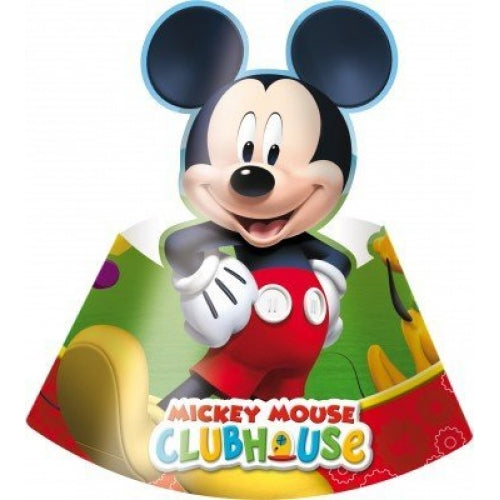 Playful Mickey Mouse Die-Cut Party Hat (Pack of 6) - Anilas UK