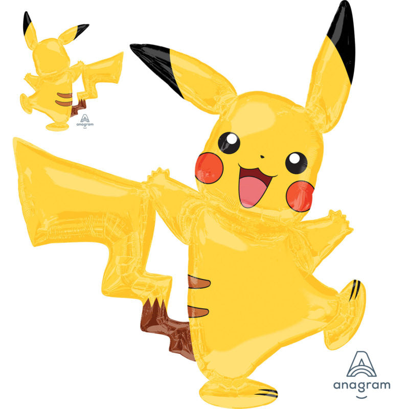 Pikachu Supershape AirWalker Foil Balloon 132 x 139 cm - Anilas UK
