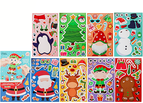 Christmas Make Your Own Character Stickers - Anilas UK