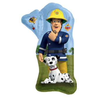 Fireman Sam Super Shape Foil Birthday Party Balloon (55x83 cm) - Anilas UK