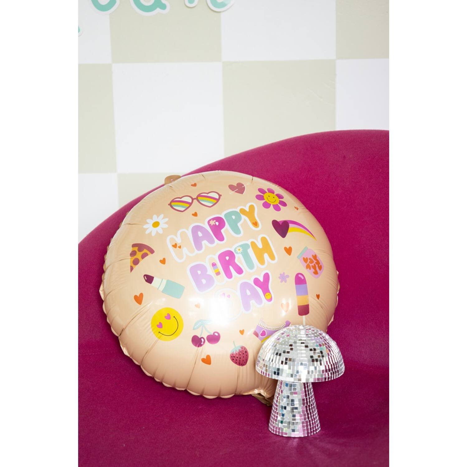 Boho Girlz "Happy Birthday" Foil Birthday Party Balloon (45 cm) - Anilas UK