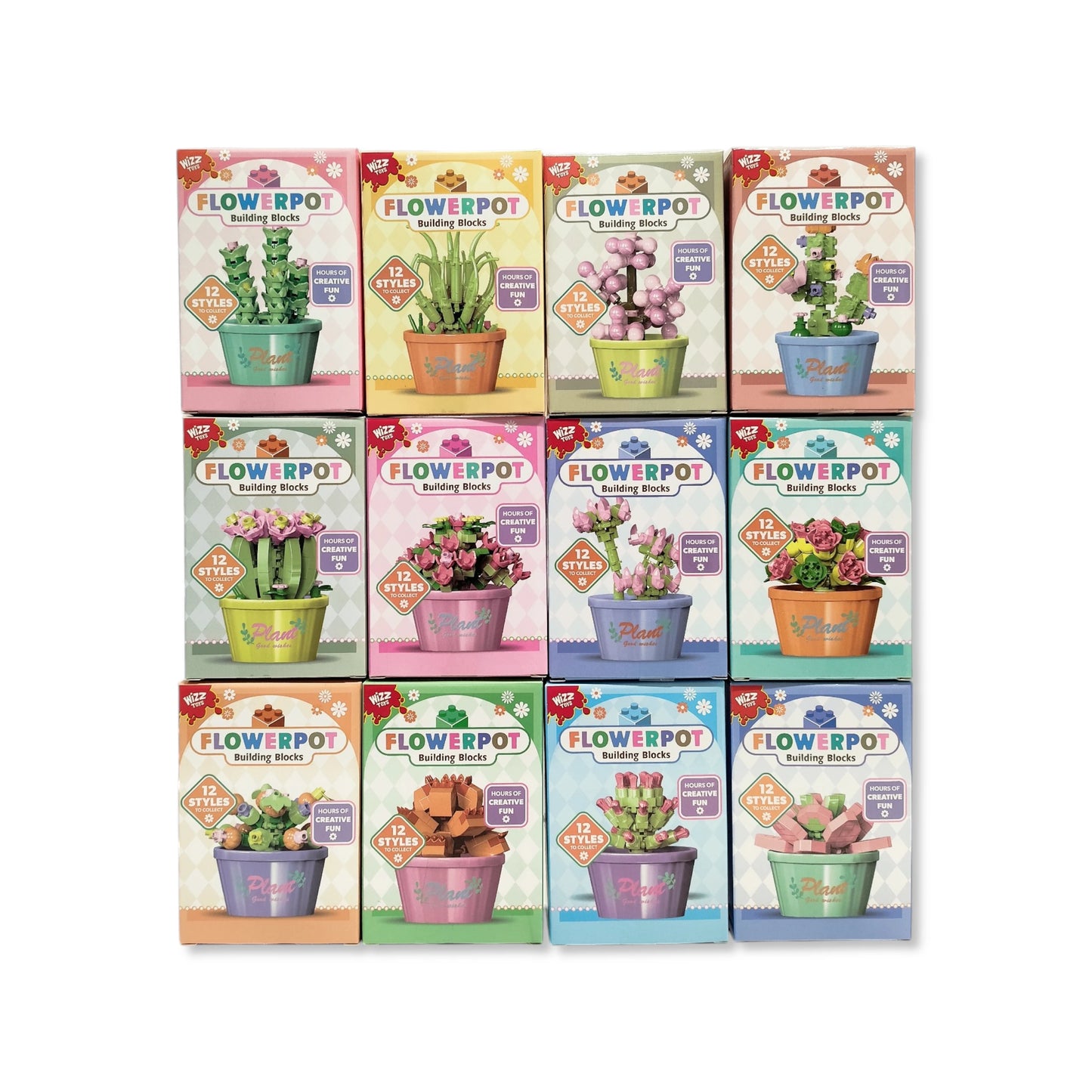 Nano Succulent Potted Plant Blocks, 12 Designs - Anilas UK