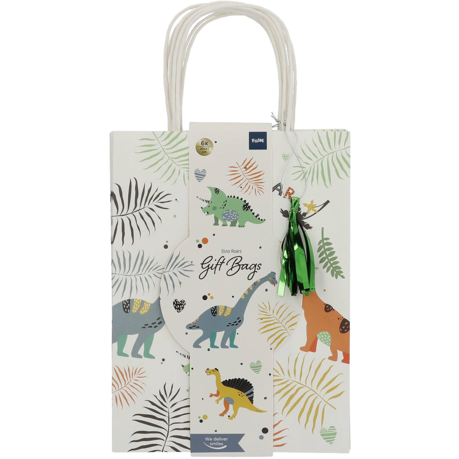 Dino Roars Gift Bags (20x27 cm) - Anilas UK