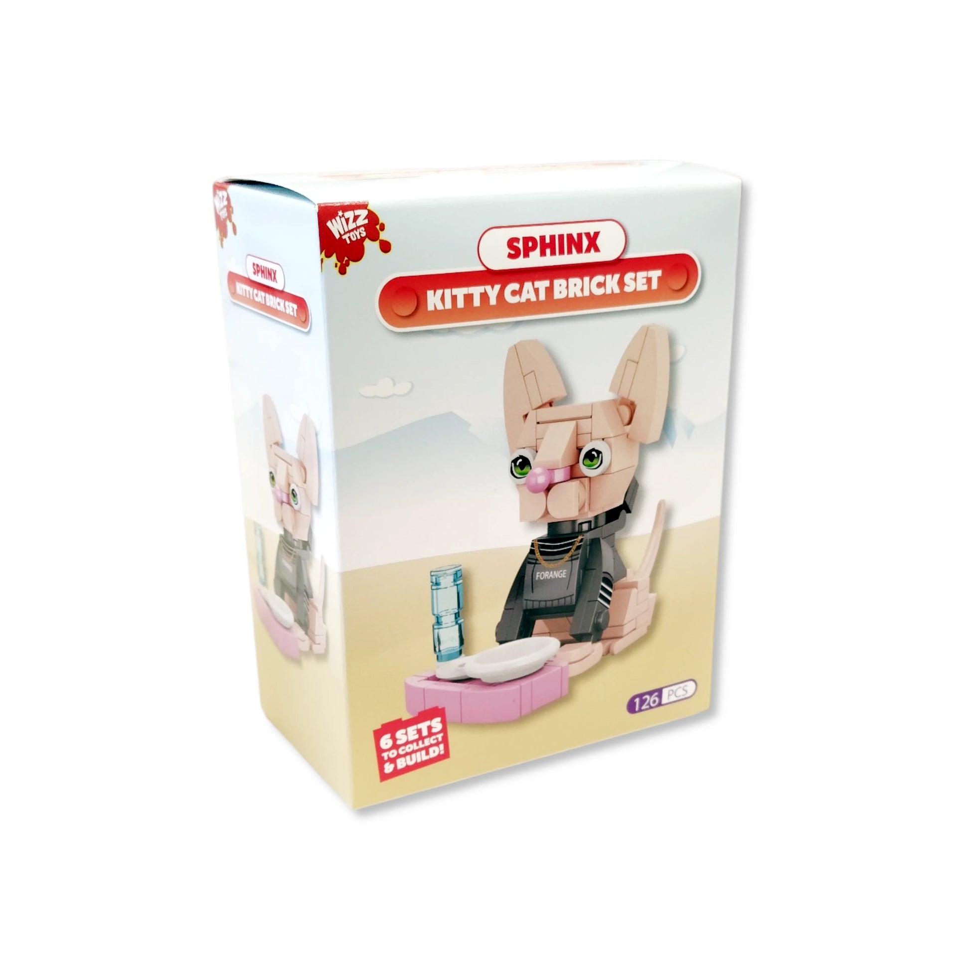 Kitty Cat, Pet Cats Building Block Brick Kit, 6 Assorted Designs - Anilas UK
