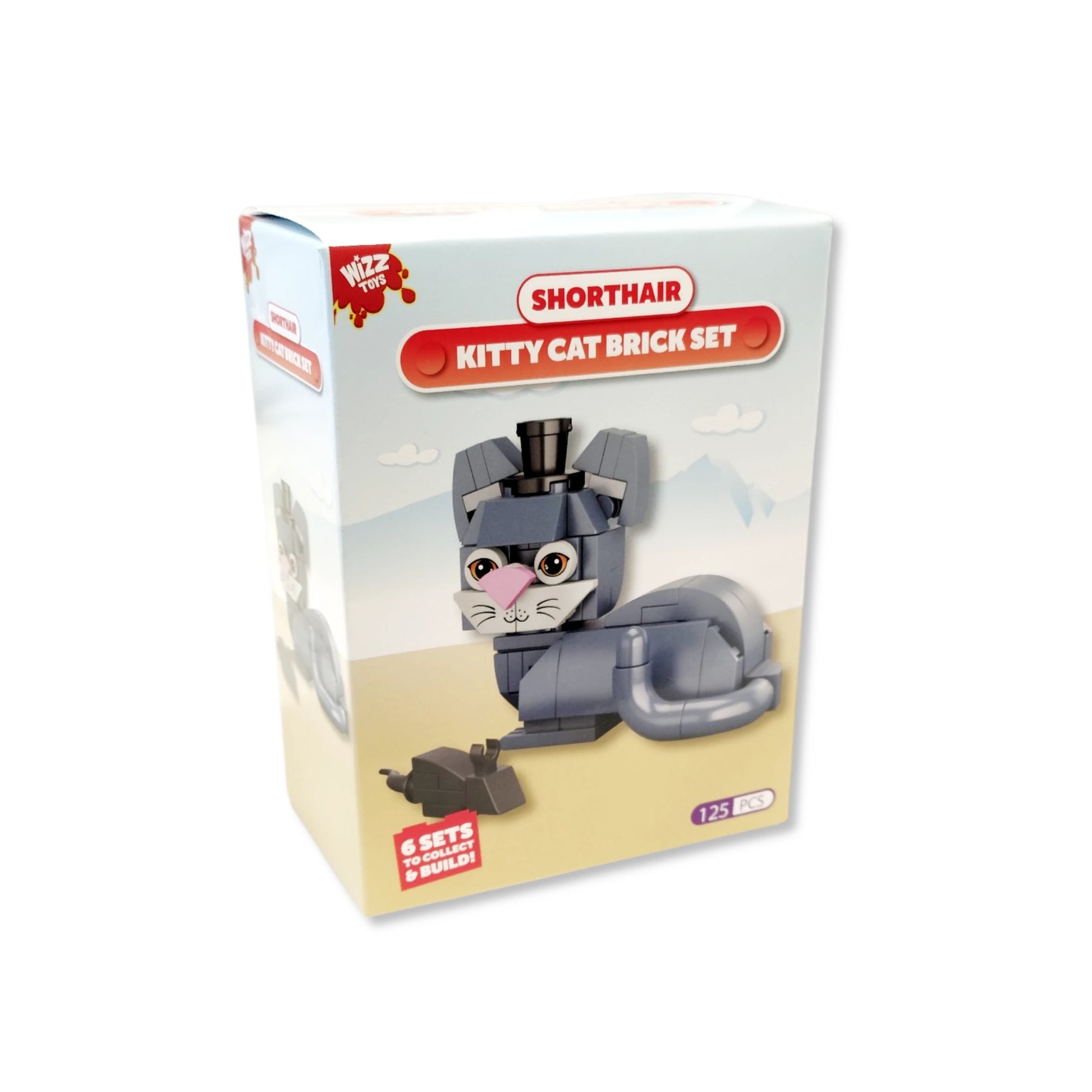 Kitty Cat, Pet Cats Building Block Brick Kit, 6 Assorted Designs - Anilas UK