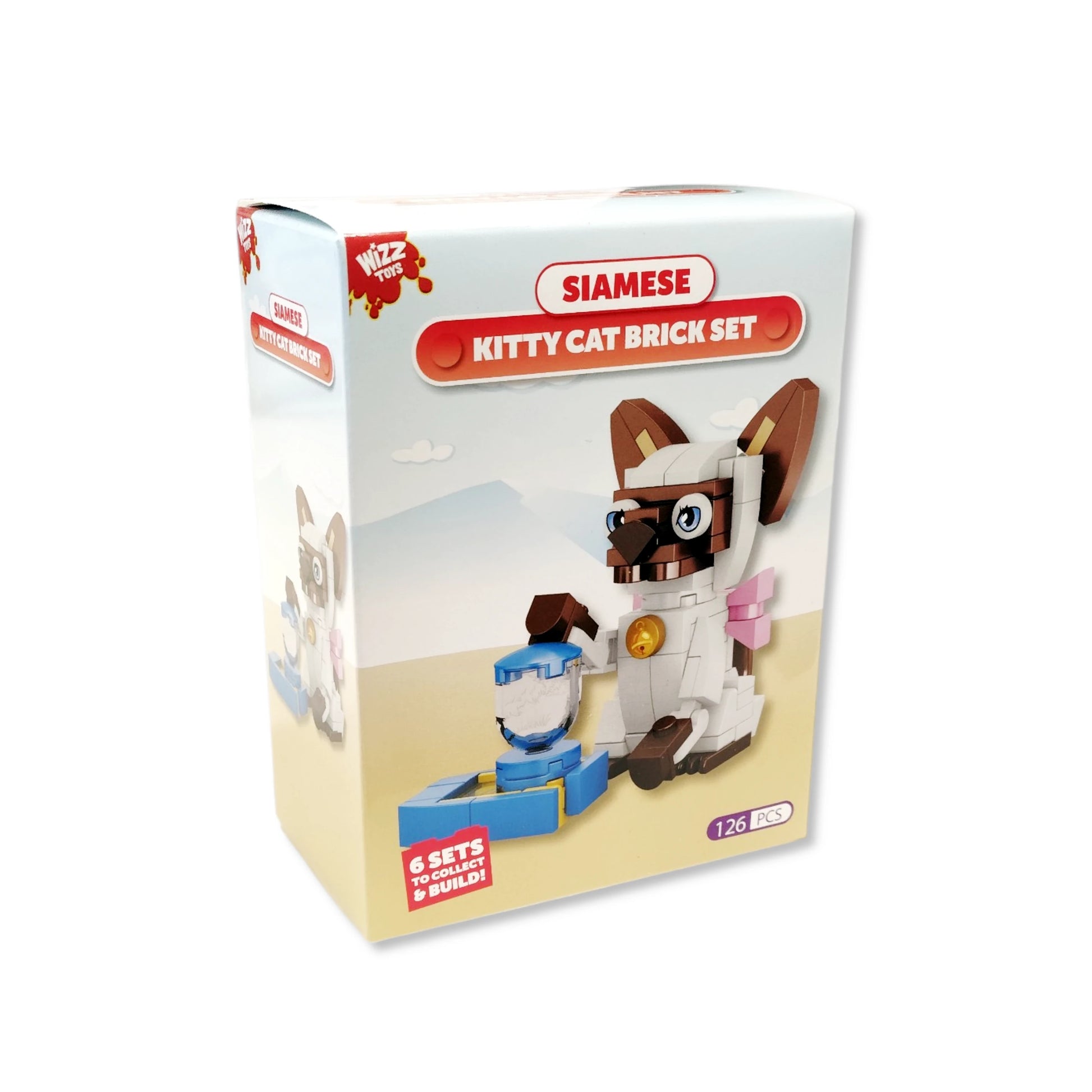 Kitty Cat, Pet Cats Building Block Brick Kit, 6 Assorted Designs - Anilas UK