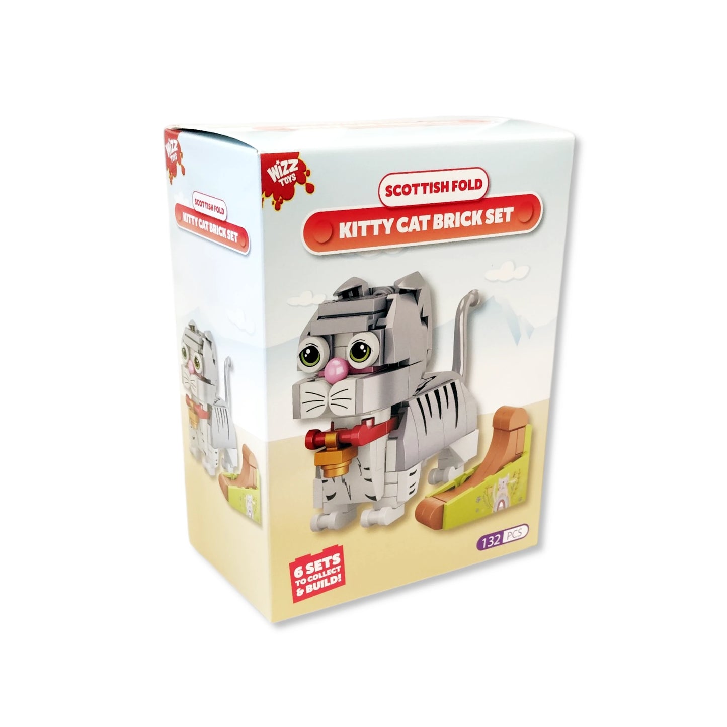 Kitty Cat, Pet Cats Building Block Brick Kit, 6 Assorted Designs - Anilas UK