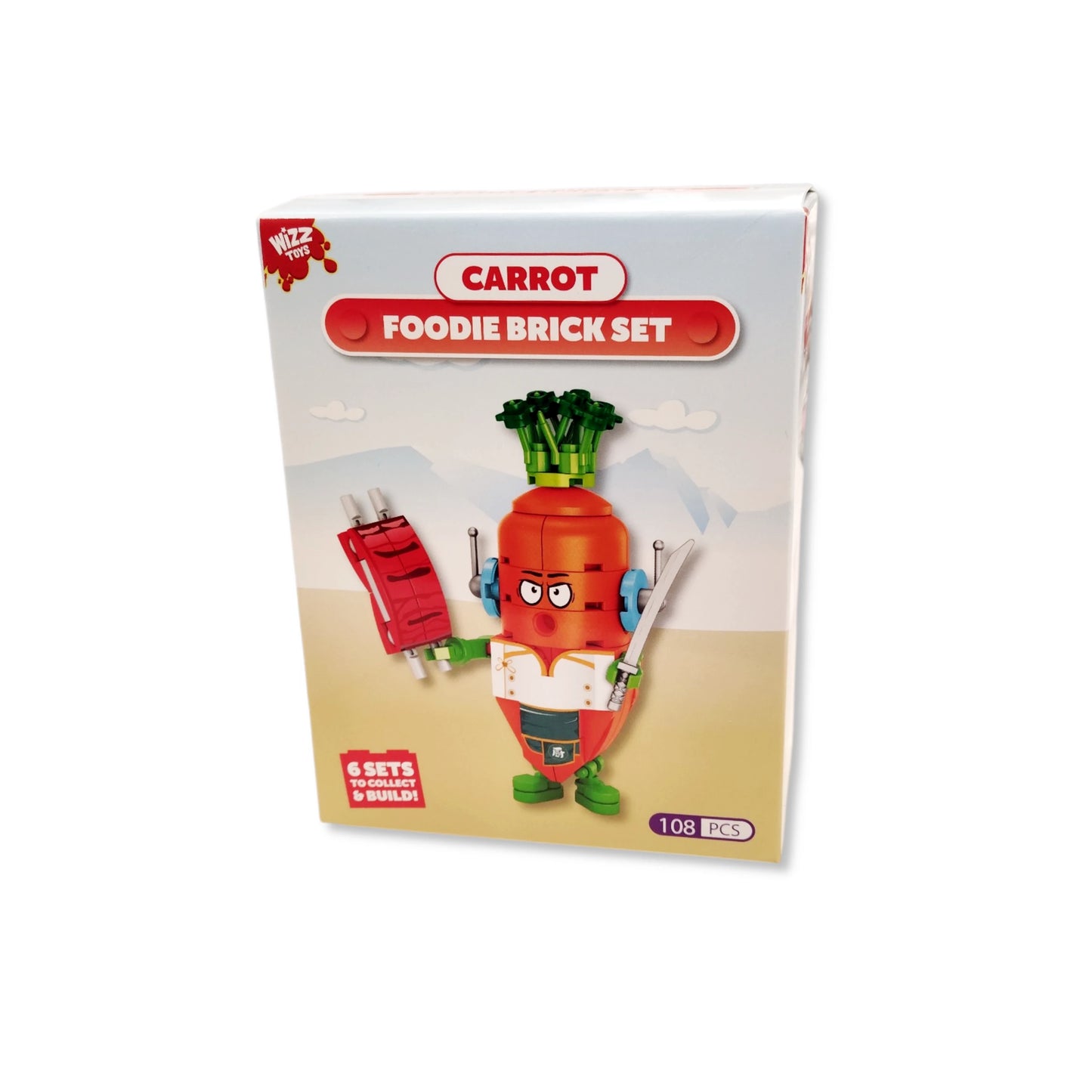 Foodie Building Block Brick Kit, 6 Assorted Designs - Anilas UK