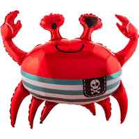 Crab Shaped Foil Birthday Party Balloon (93x75 cm) - Anilas UK