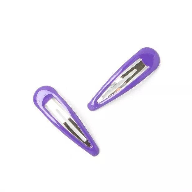6 Purple Hair Bendies Snap Clips Sleepies Hair Accessories -5cm - Anilas UK