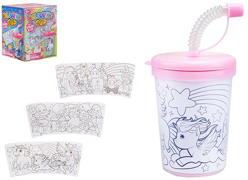 Colour Your Own Drinking Cup with Straw 2 - Anilas UK
