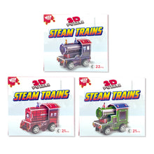 3D Puzzle Steam Trains - 3 assorted designs - Anilas UK
